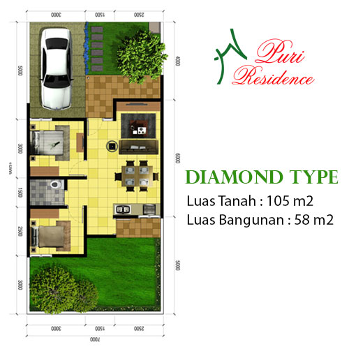 PURI RESIDENCE - DIAMOND - DENAH