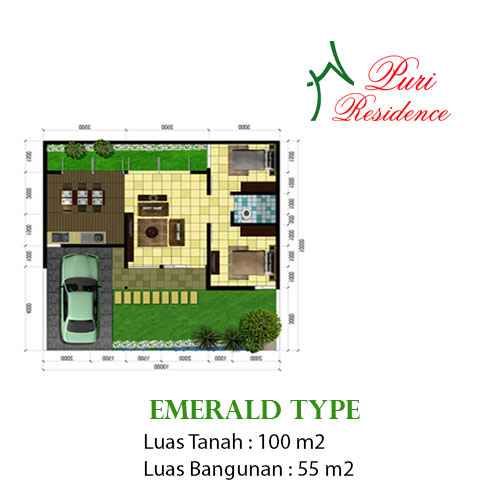 PURI RESIDENCE - EMERALD - DENAH